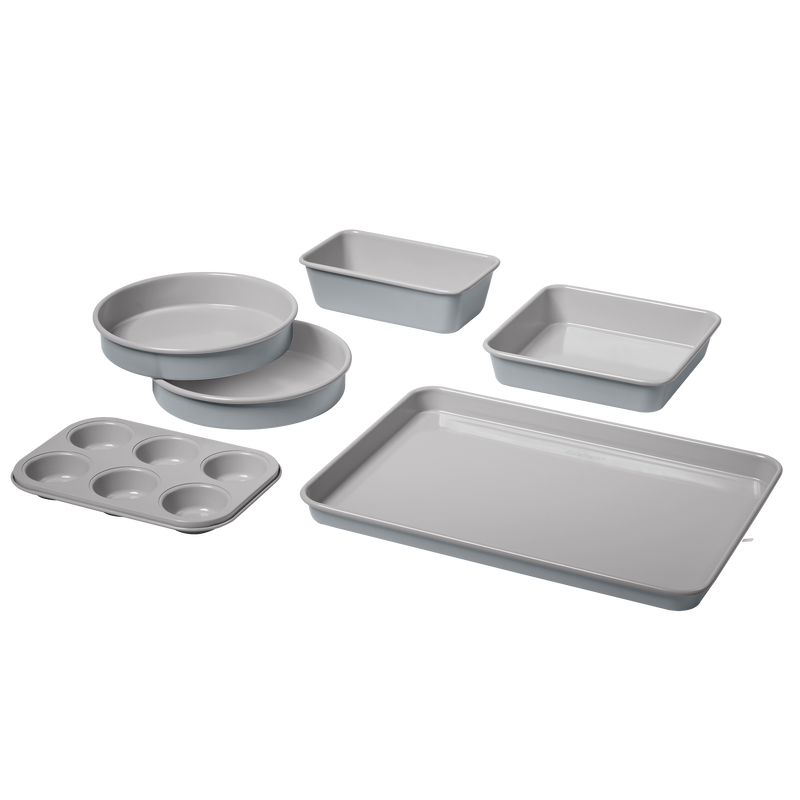 6-Pc Culinary Collection Ceramic Nonstick Bakeware Set - Gorgeous Gray