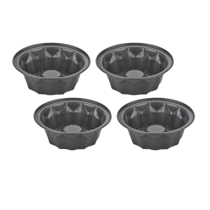 4-pc 4.5" Mini Fluted Cake Pan Set