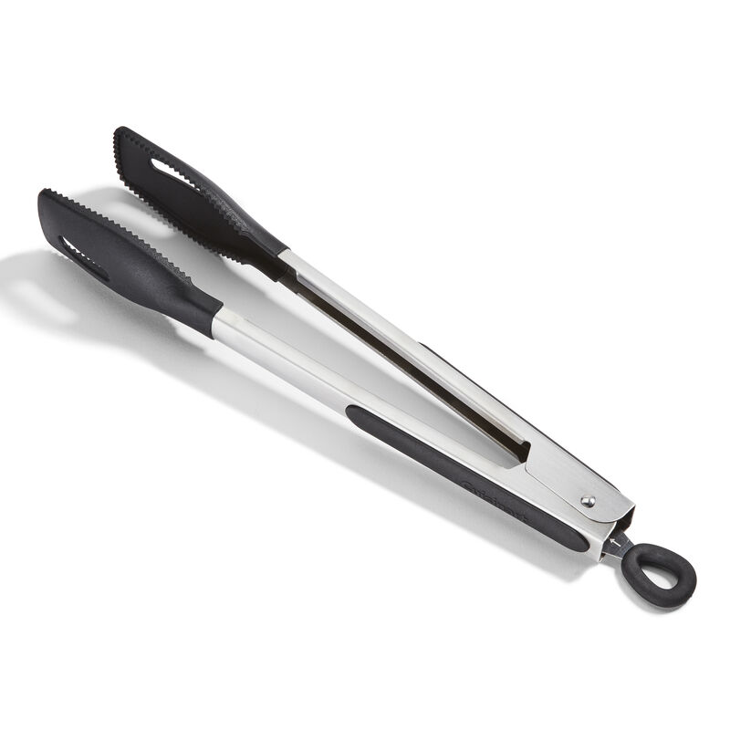 12"  Squared Head Silicone Tongs