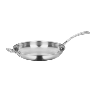 French Classic Tri-Ply Stainless Cookware 12" Frying Pan with Helper Handle