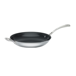 French Classic Tri-Ply Stainless Cookware 12" Nonstick Frying Pan with Helper Handle