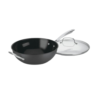 12" Stir Fry Wok with Glass Cover